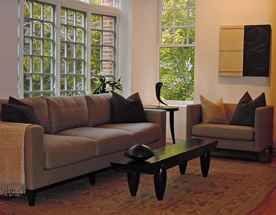 Interior Design, Historic Landmark Renovation, Chicago; bedroom remodel, art consulting, space planning, custom furniture