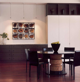 Residential interior designer, Dining Room Design, custom furniture, space planning, art consulting